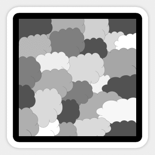 gray clouds Sticker